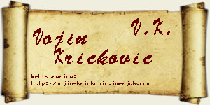Vojin Kričković vizit kartica